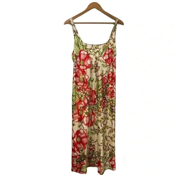 Natori slip dress and kimono robe set “silk” polyester sz medium - Picture 2 of 7
